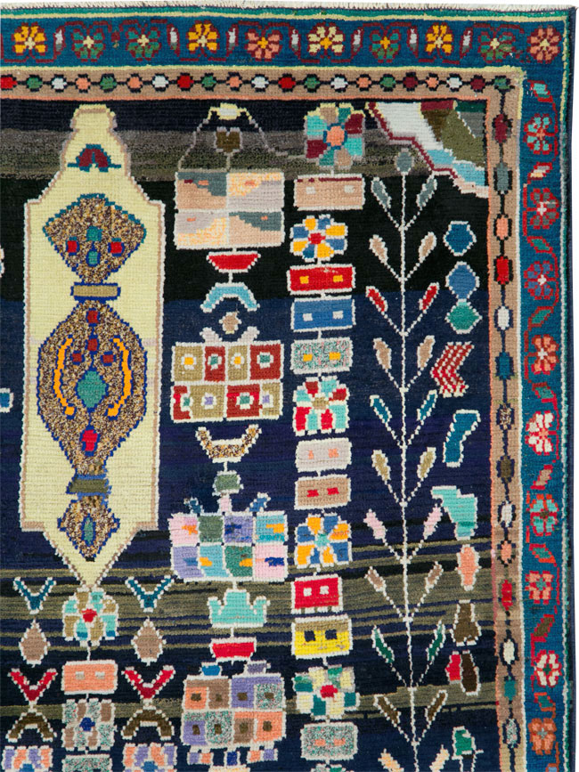 Vintage Persian Malayer Rug, No.27382 - Gsblank