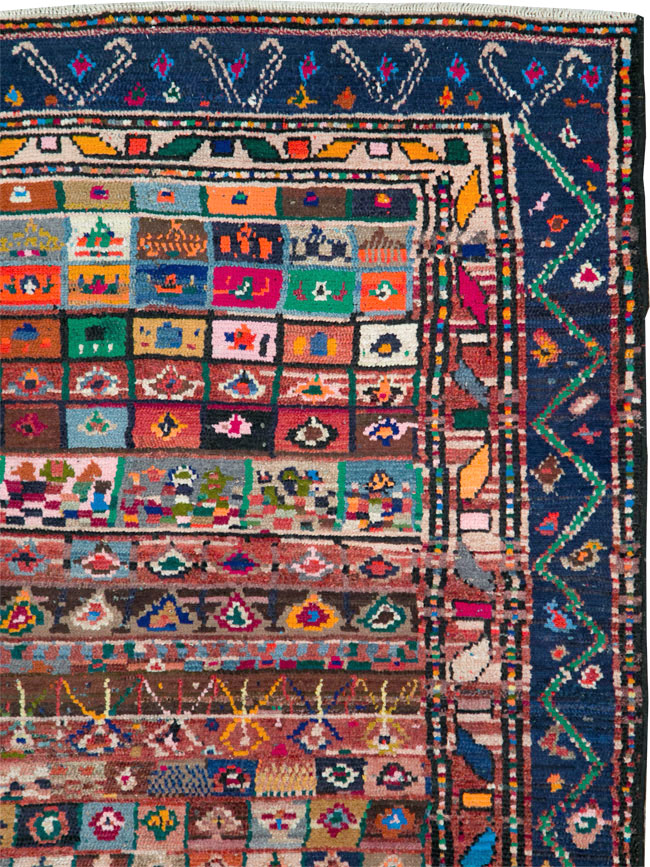 Vintage Persian Hamadan Rug, No.27383 - Gsblank