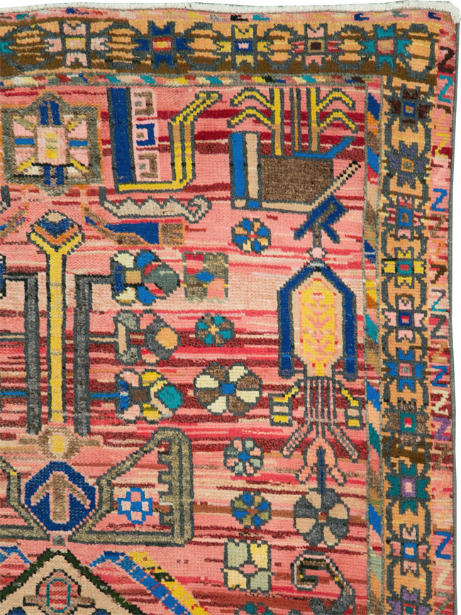 Vintage Persian Hamadan Rug, No.27392 - Gsblank