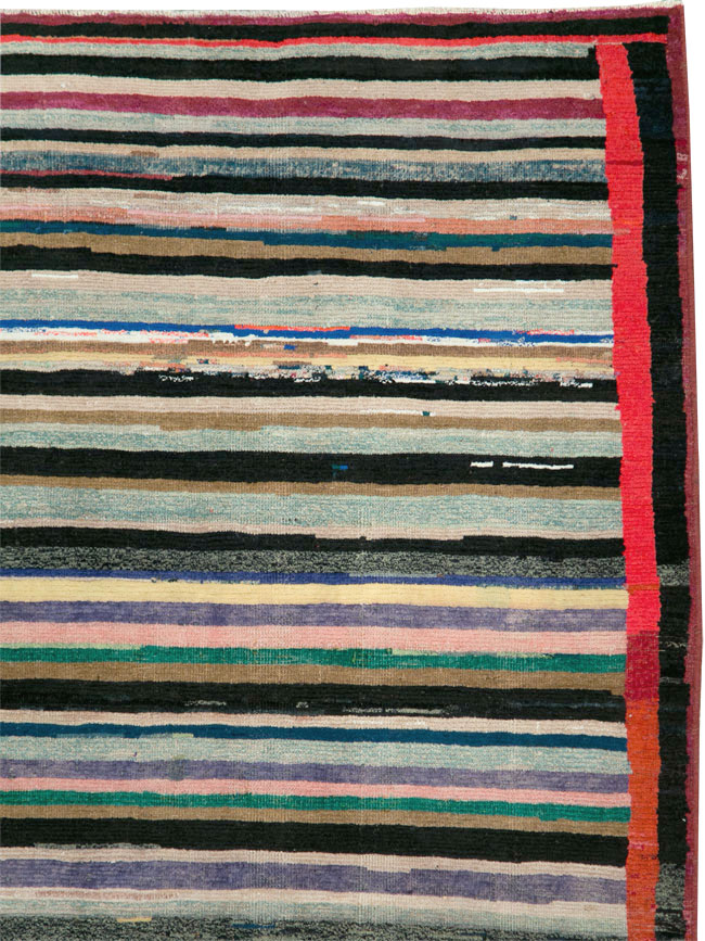 Vintage Persian Modern Style Mahal Throw Rug, No.27396 - Gsblank