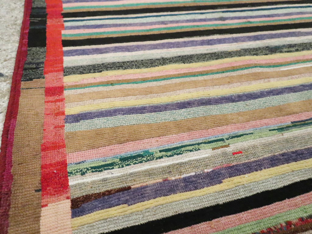 Vintage Persian Modern Style Mahal Throw Rug, No.27396 - Gsblank