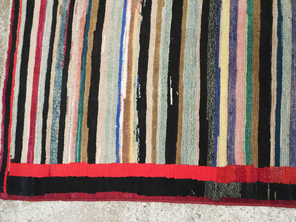 Vintage Persian Modern Style Mahal Throw Rug, No.27396 - Gsblank