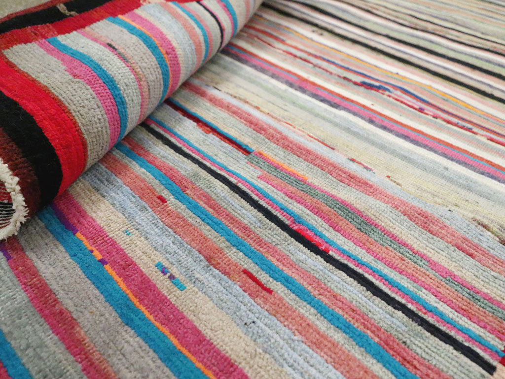 Vintage Persian Modern Style Mahal Throw Rug, No.27396 - Gsblank