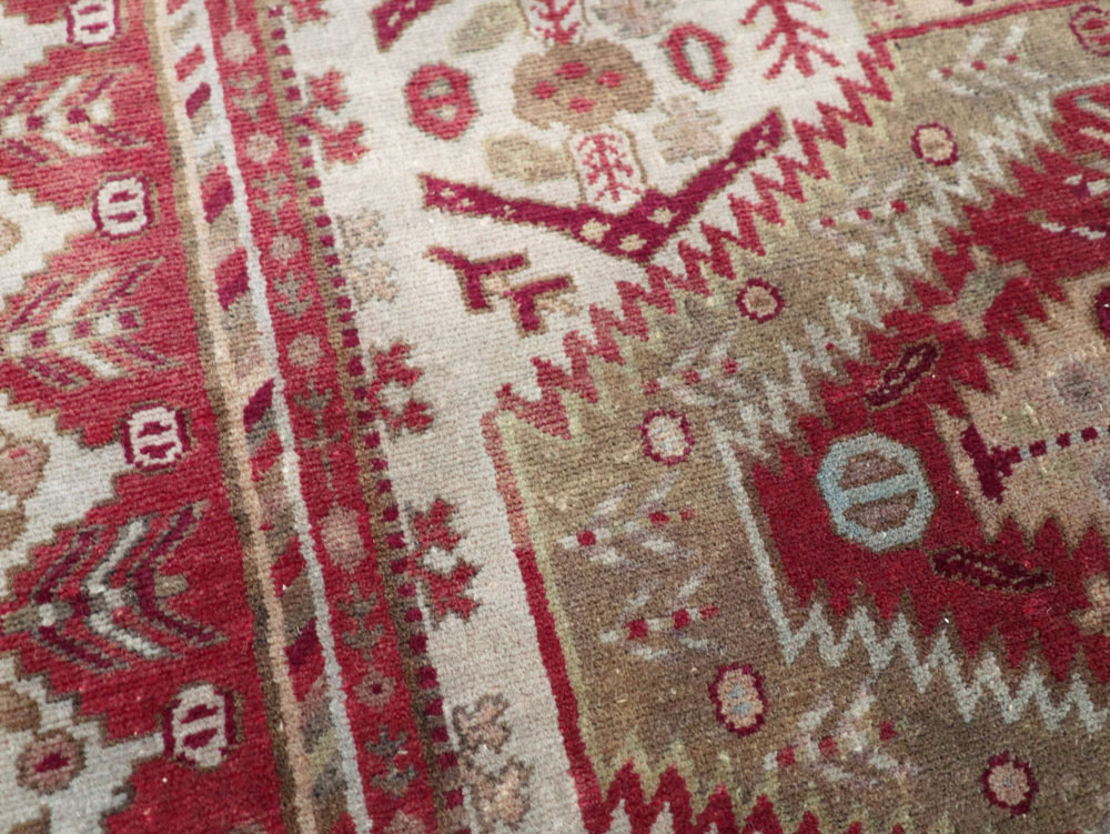 Vintage Persian Ardabil Throw Rug, No.27415 - Gsblank