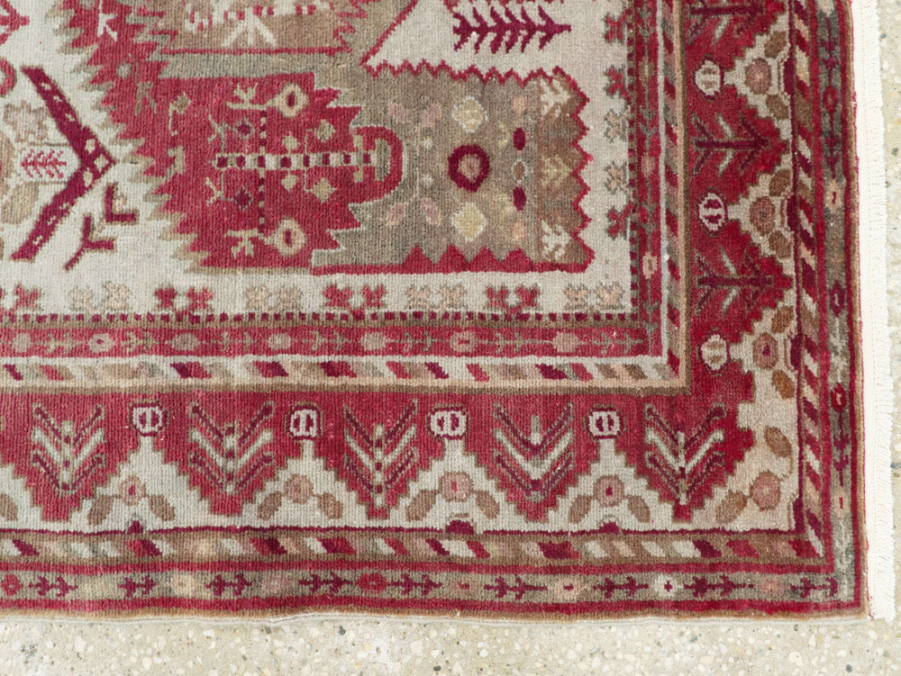 Vintage Persian Ardabil Throw Rug, No.27415 - Gsblank