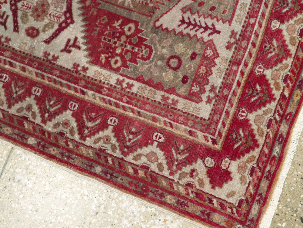 Vintage Persian Ardabil Throw Rug, No.27415 - Gsblank