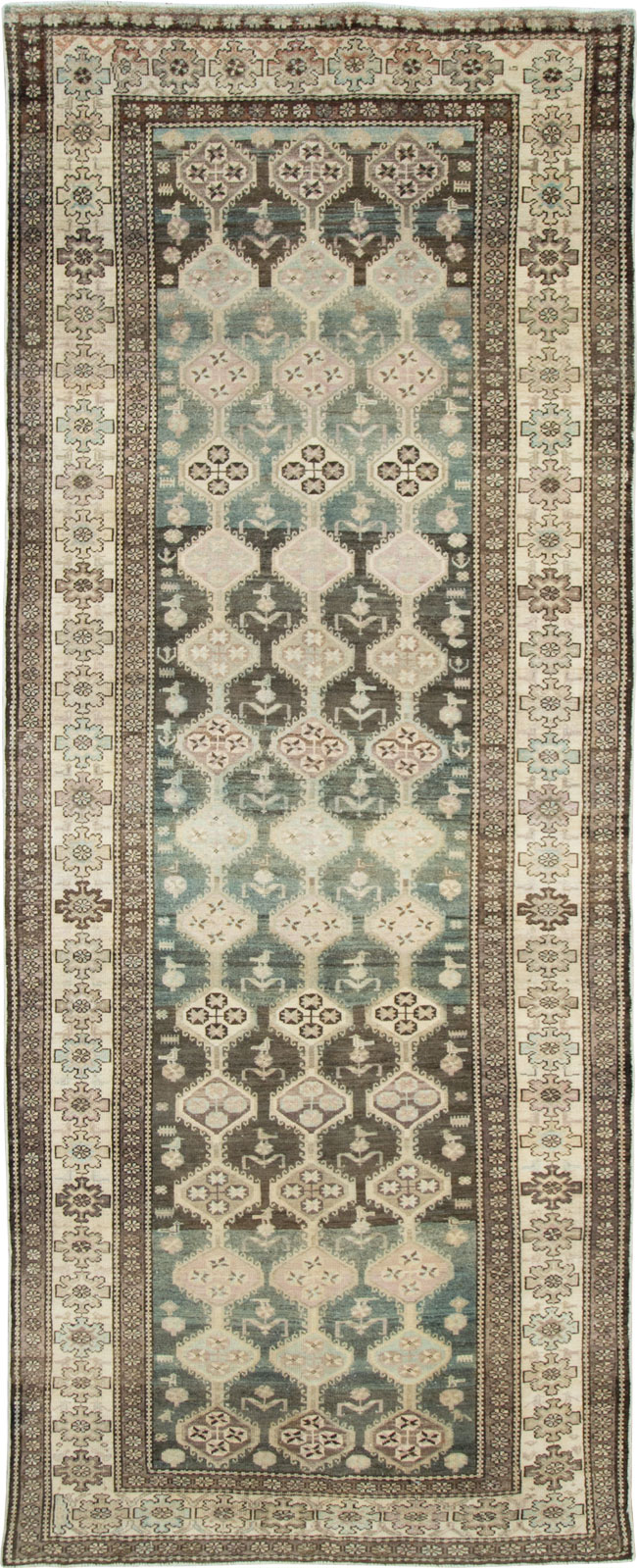 Vintage Persian Kurd Gallery Carpet, No.27418 - Gsblank