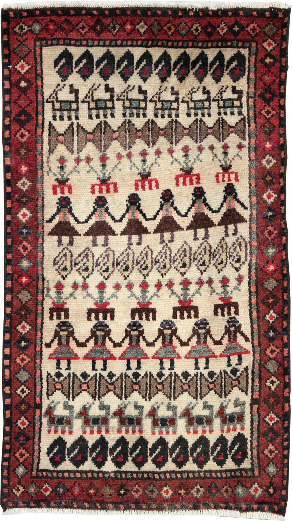 Vintage Persian Baluch Rug, No.27419 - Gsblank