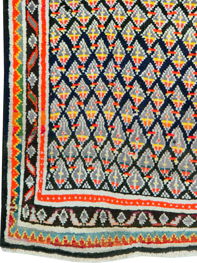 Vintage Persian Malayer Square Throw Rug, No.27428 - Gsblank