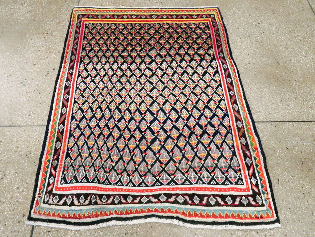 Vintage Persian Malayer Square Throw Rug, No.27428 - Gsblank