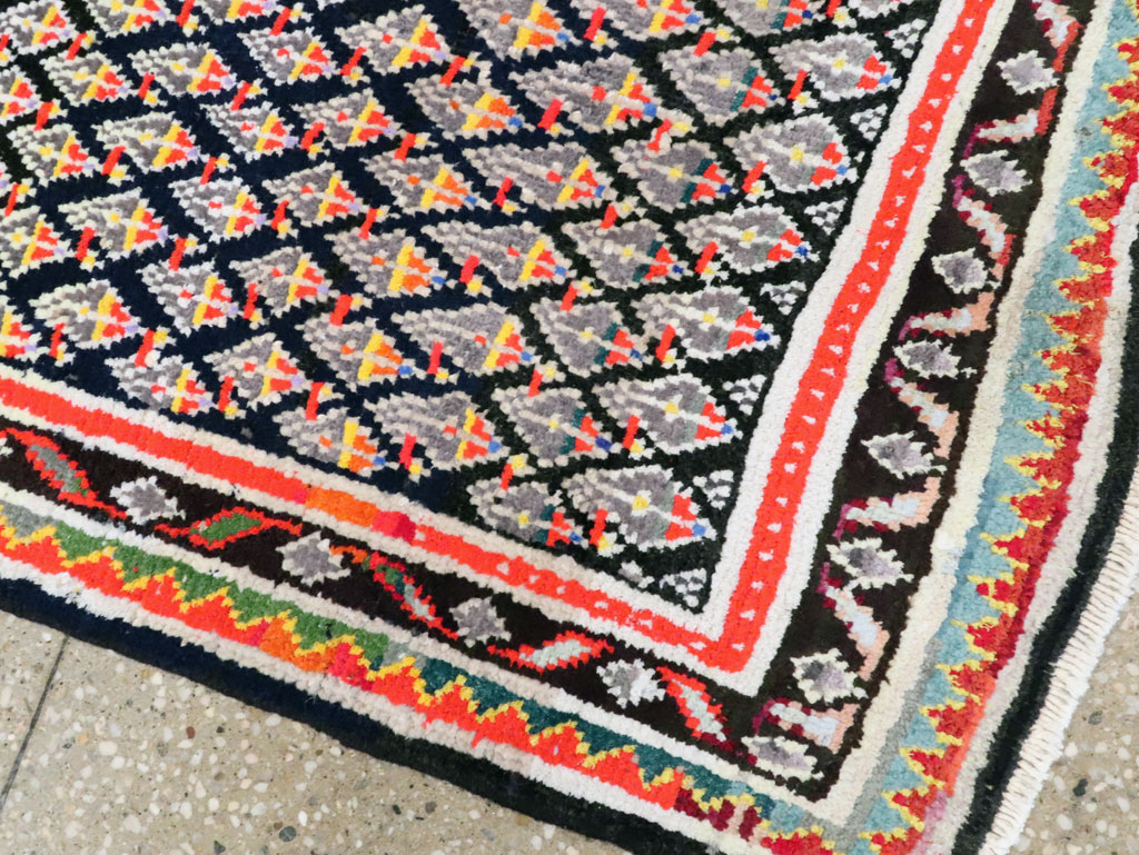 Vintage Persian Malayer Square Throw Rug, No.27428 - Gsblank