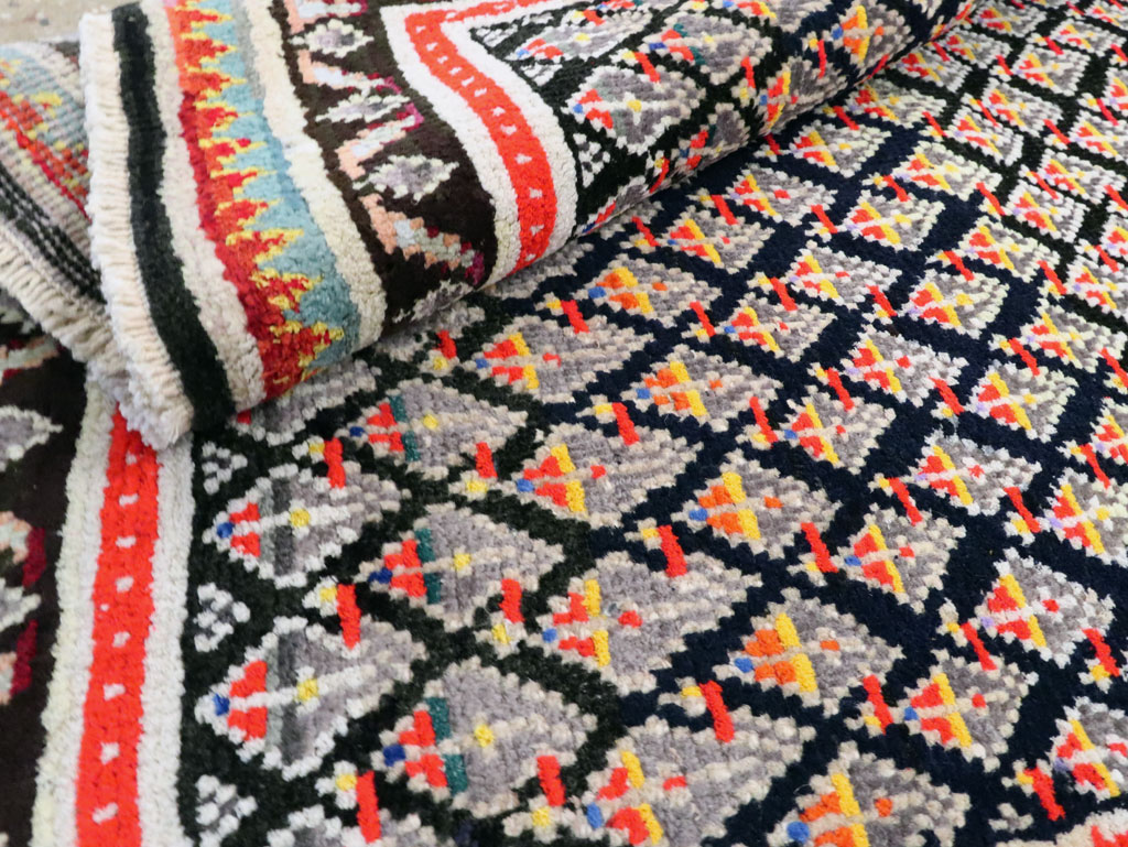 Vintage Persian Malayer Square Throw Rug, No.27428 - Gsblank