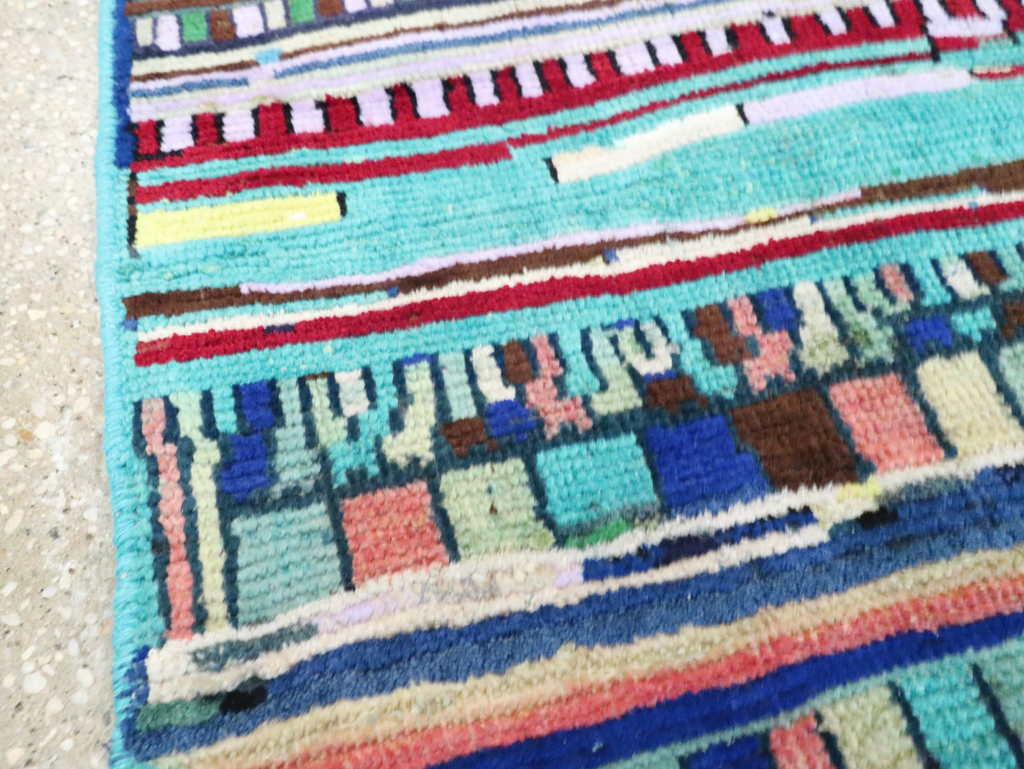 Vintage Persian Mahal Throw Rug, No.27433 - Gsblank