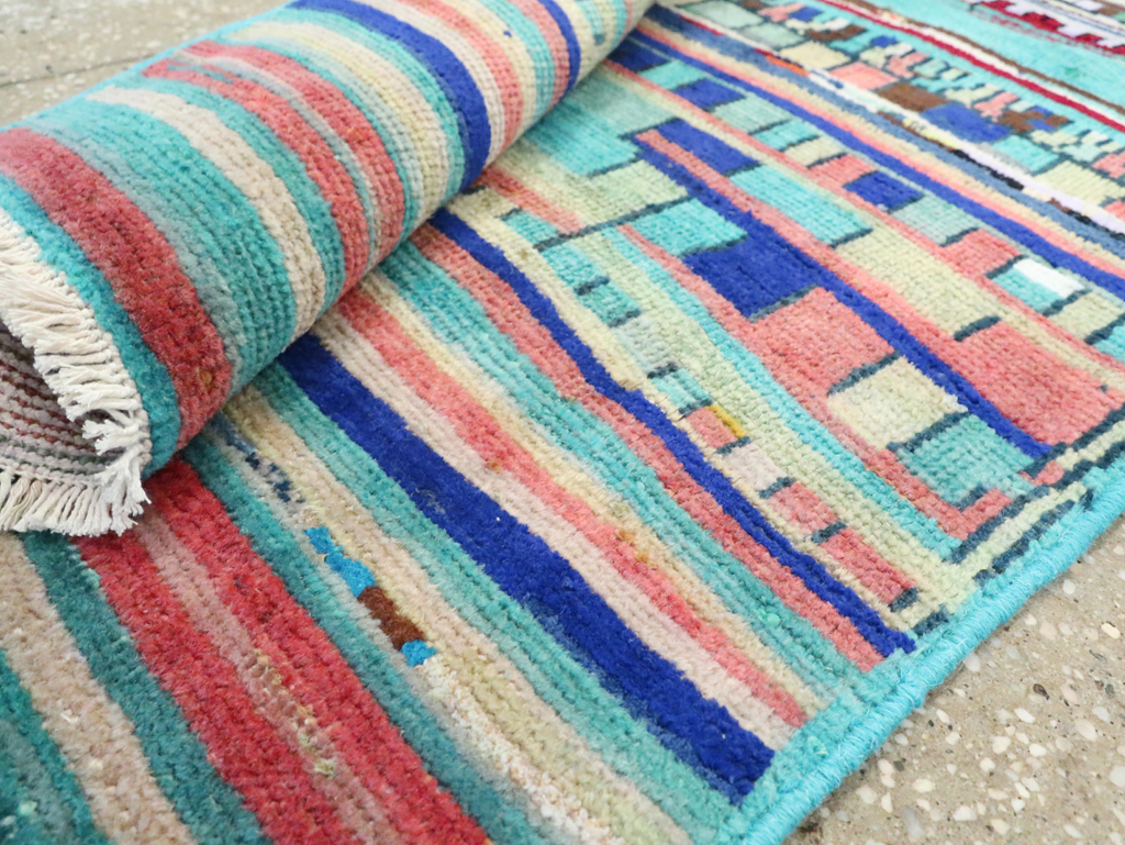 Vintage Persian Mahal Throw Rug, No.27433 - Gsblank