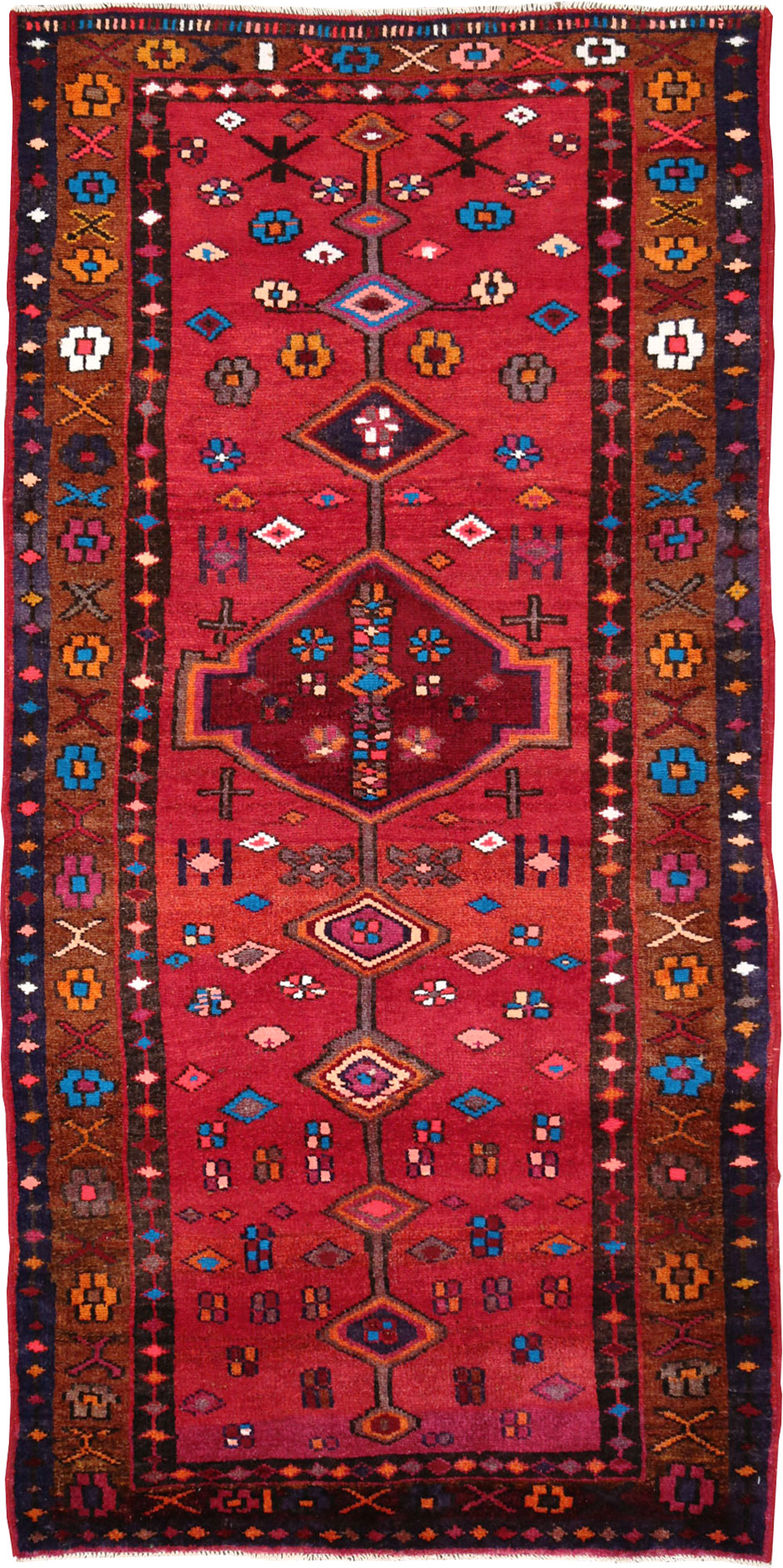 Vintage Persian Hamadan Rug, No.27443 - Gsblank