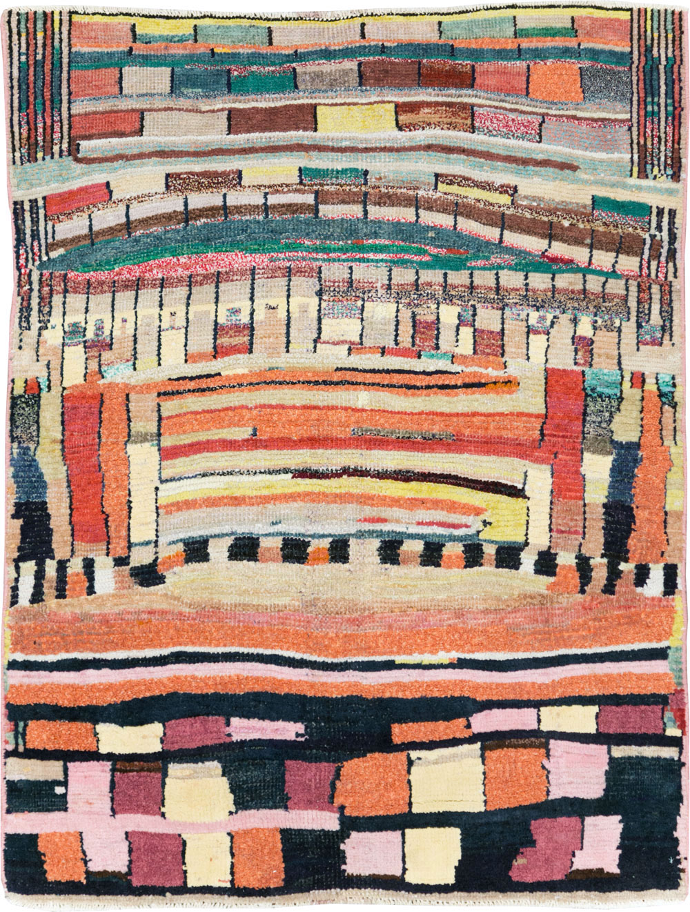 Vintage Persian Gabbeh Rug, No.27445 - Gsblank