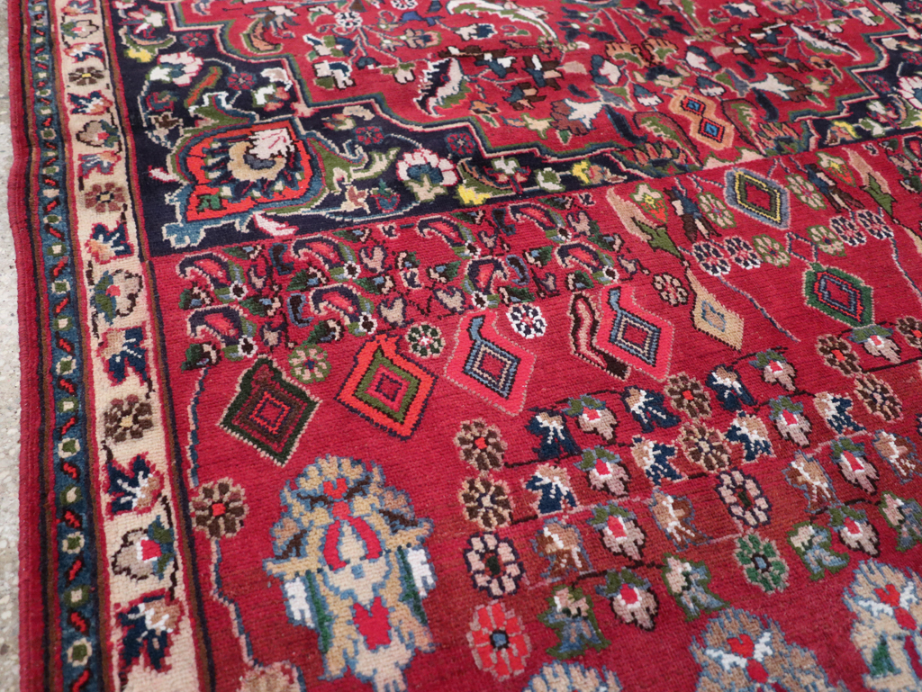 Vintage Persian Mashad Accent Rug, No.27448 - Gsblank