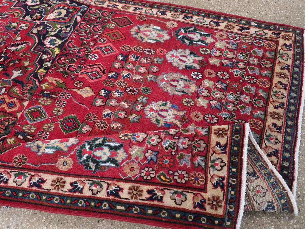 Vintage Persian Mashad Accent Rug, No.27448 - Gsblank