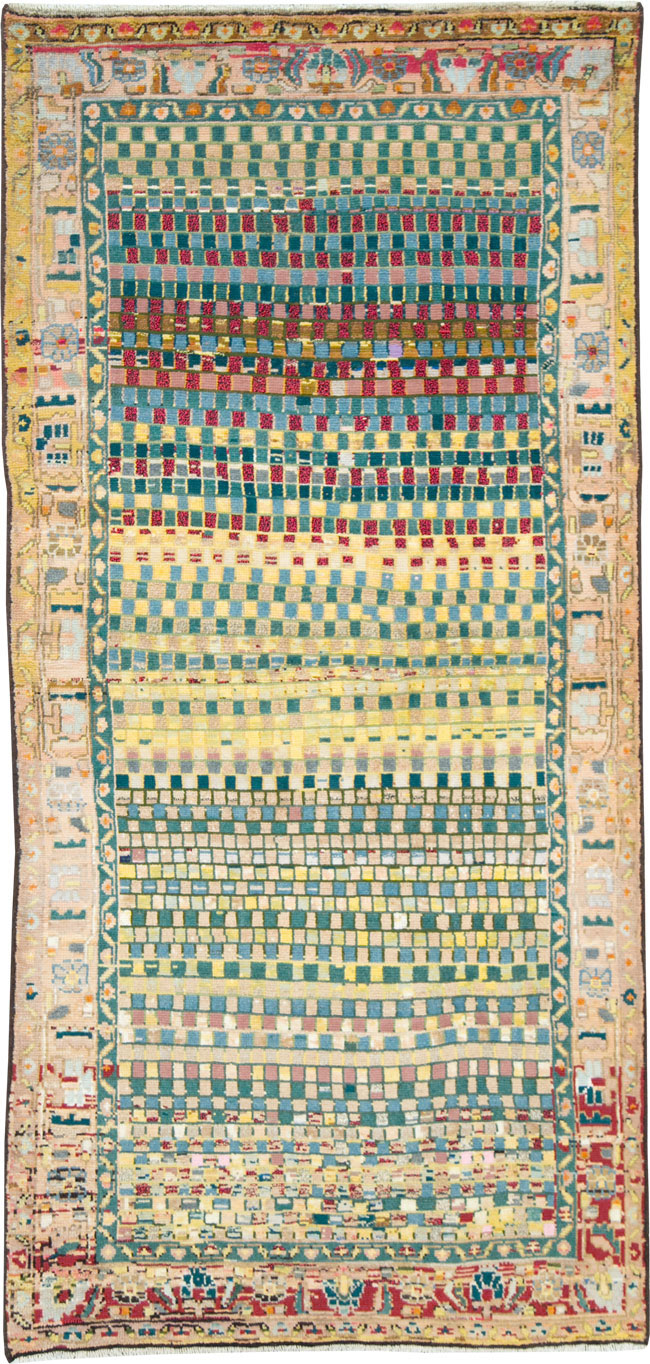 Vintage Persian Modern Style Hamadan Throw Rug, No.27451 - Gsblank