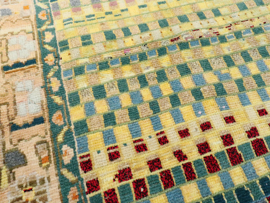 Vintage Persian Modern Style Hamadan Throw Rug, No.27451 - Gsblank