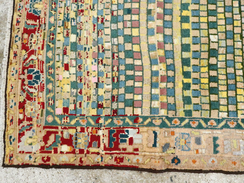 Vintage Persian Modern Style Hamadan Throw Rug, No.27451 - Gsblank