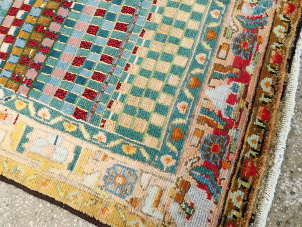 Vintage Persian Modern Style Hamadan Throw Rug, No.27451 - Gsblank