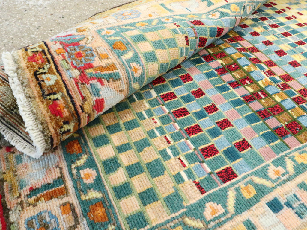 Vintage Persian Modern Style Hamadan Throw Rug, No.27451 - Gsblank