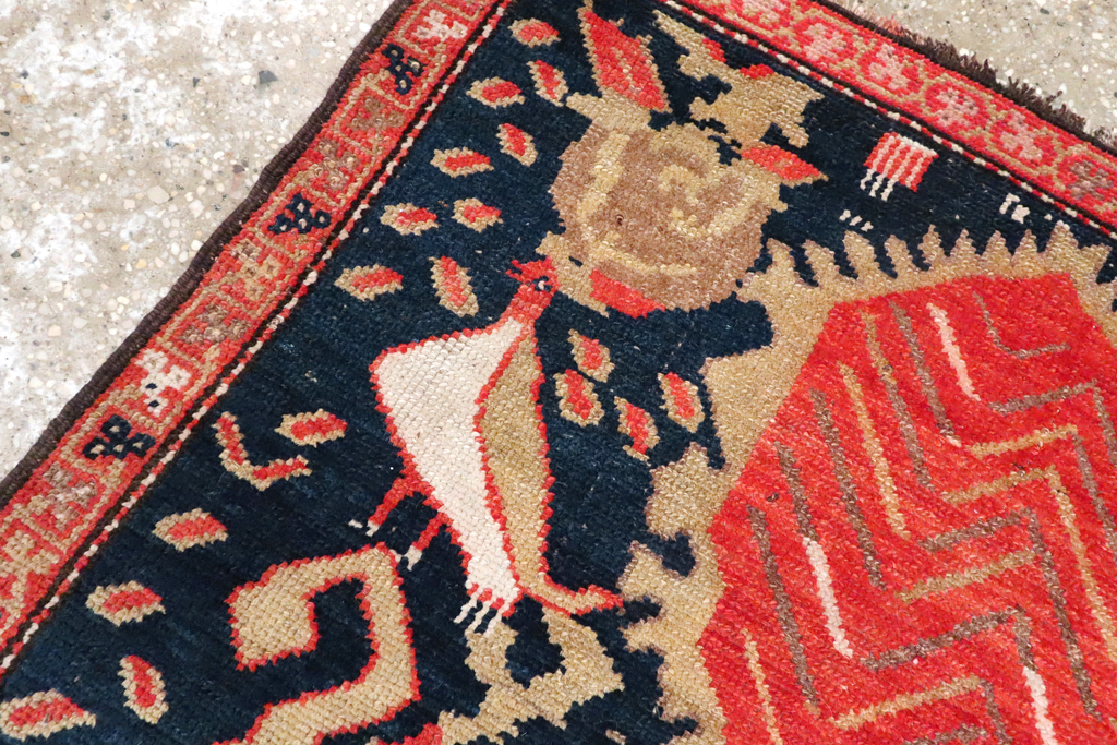 Antique Persian Kurdish Pictorial Rug, No.27469 - Gsblank