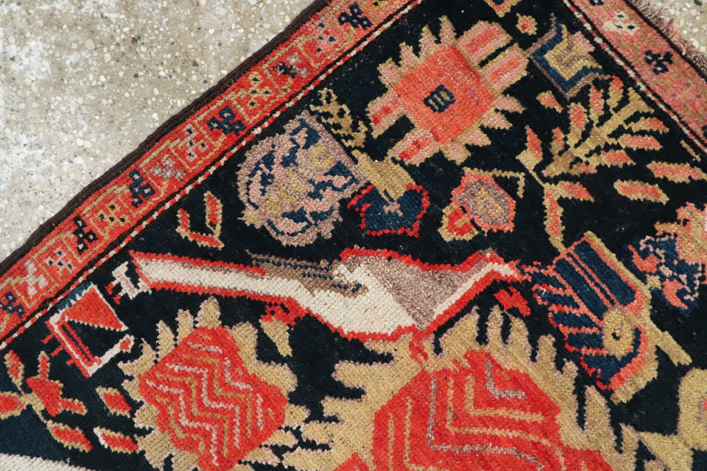 Antique Persian Kurdish Pictorial Rug, No.27470 - Gsblank