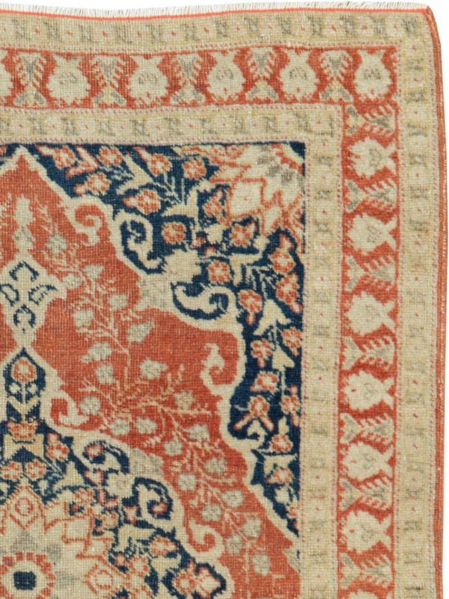 Antique Persian Tabriz Haji Jalili Throw Rug, No.27471 - Gsblank