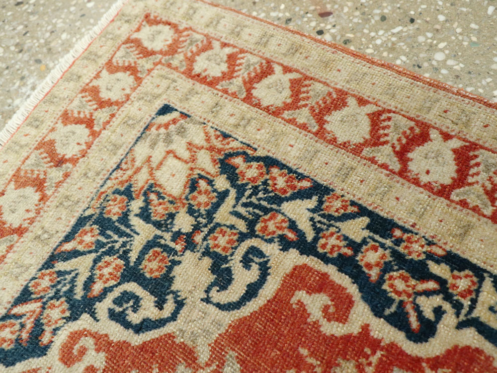 Antique Persian Tabriz Haji Jalili Throw Rug, No.27471 - Gsblank