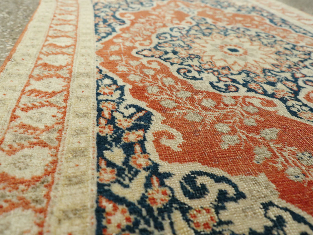 Antique Persian Tabriz Haji Jalili Throw Rug, No.27471 - Gsblank