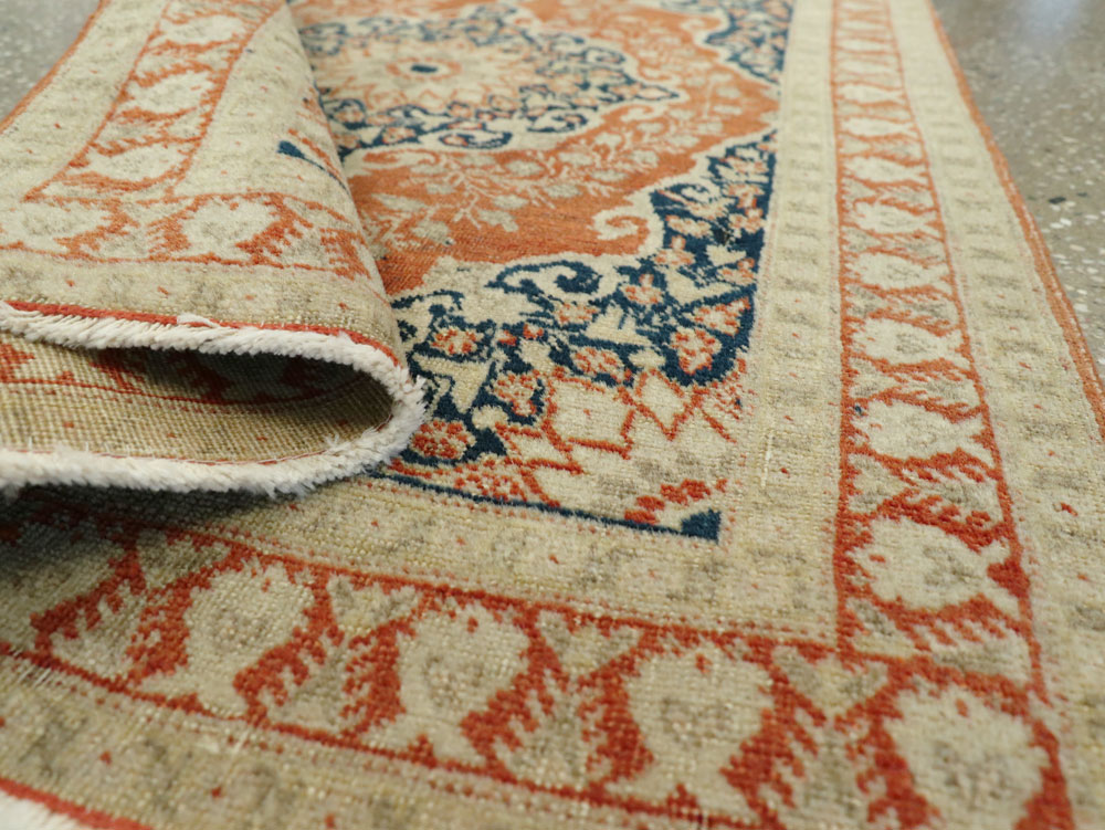 Antique Persian Tabriz Haji Jalili Throw Rug, No.27471 - Gsblank
