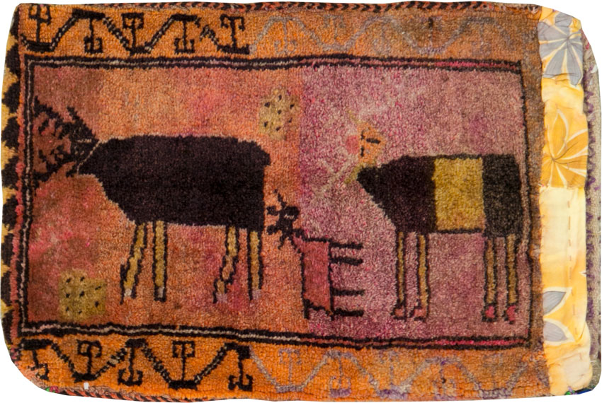 Vintage Turkish Anatolian Pictorial Rug, No.27479 - Gsblank