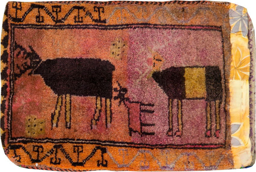 Vintage Turkish Anatolian Pictorial Rug, No.27479 - Gsblank