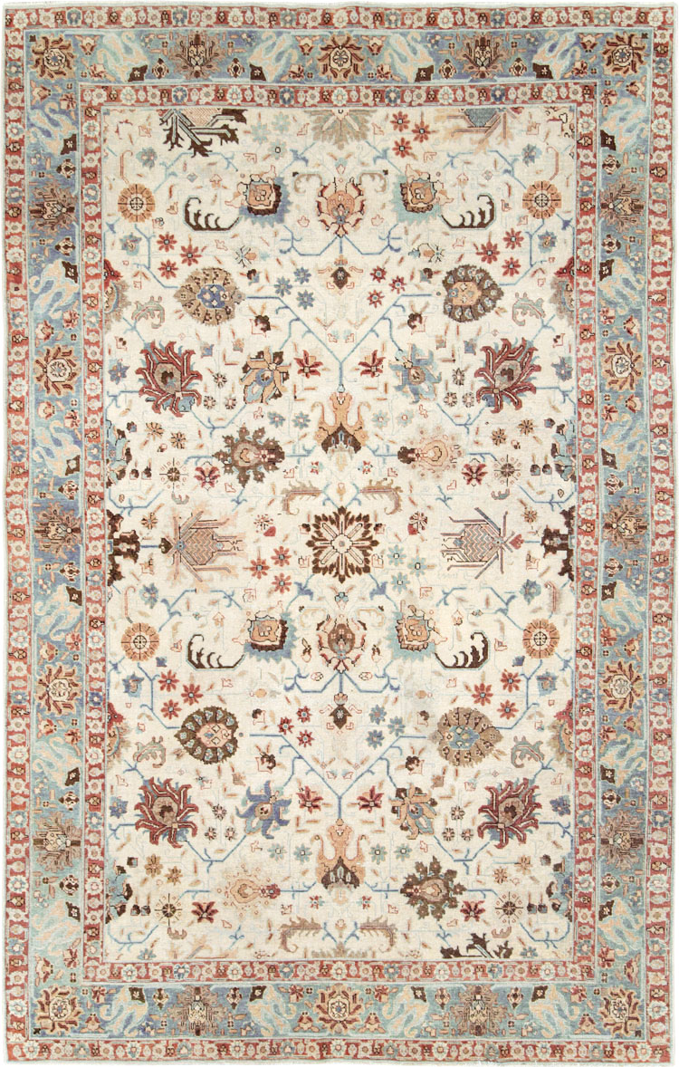 Vintage Persian Tabriz Accent Rug, No.27482 - Gsblank