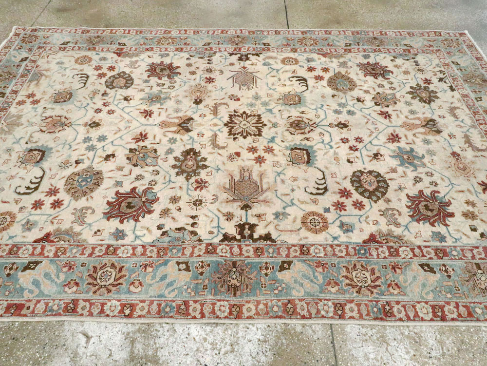 Vintage Persian Tabriz Accent Rug, No.27482 - Gsblank