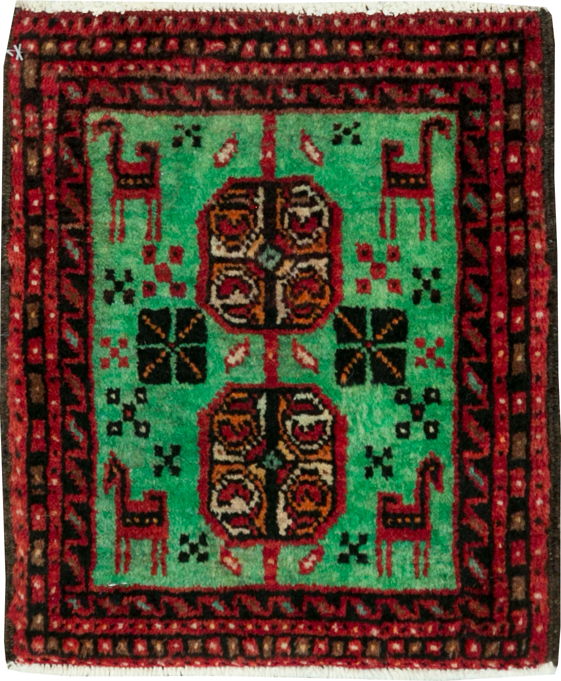 Vintage Persian Baluch Tribal Throw Rug (Pair: 1 of 4), No.27492 - Gsblank