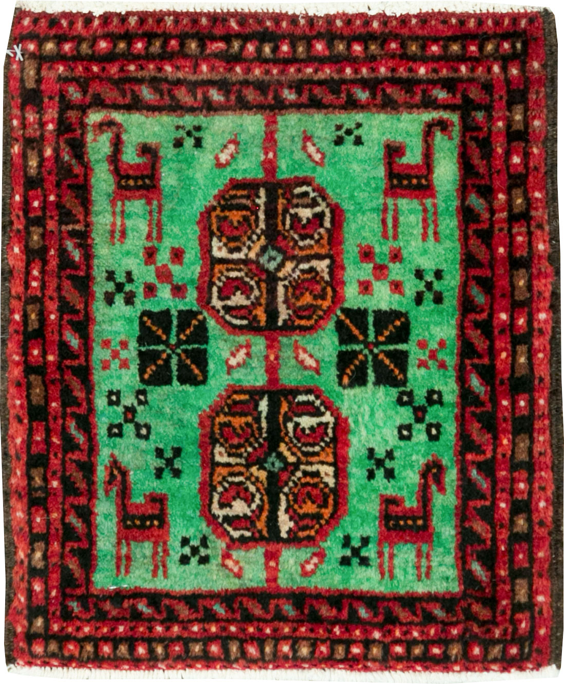 Vintage Persian Baluch Tribal Throw Rug (Pair: 1 of 4), No.27492 - Gsblank