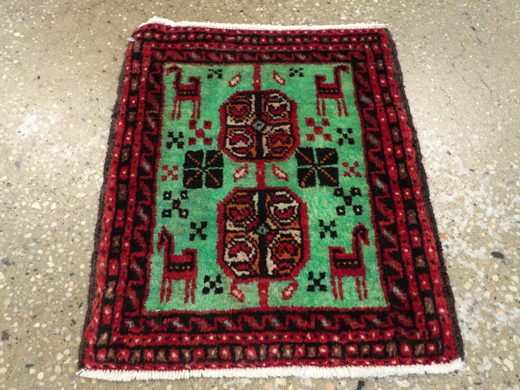 Vintage Persian Baluch Tribal Throw Rug (Pair: 1 of 4), No.27492 - Gsblank