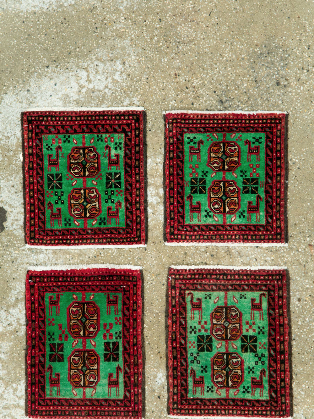 Vintage Persian Baluch Tribal Throw Rug (Pair: 1 of 4), No.27492 - Gsblank