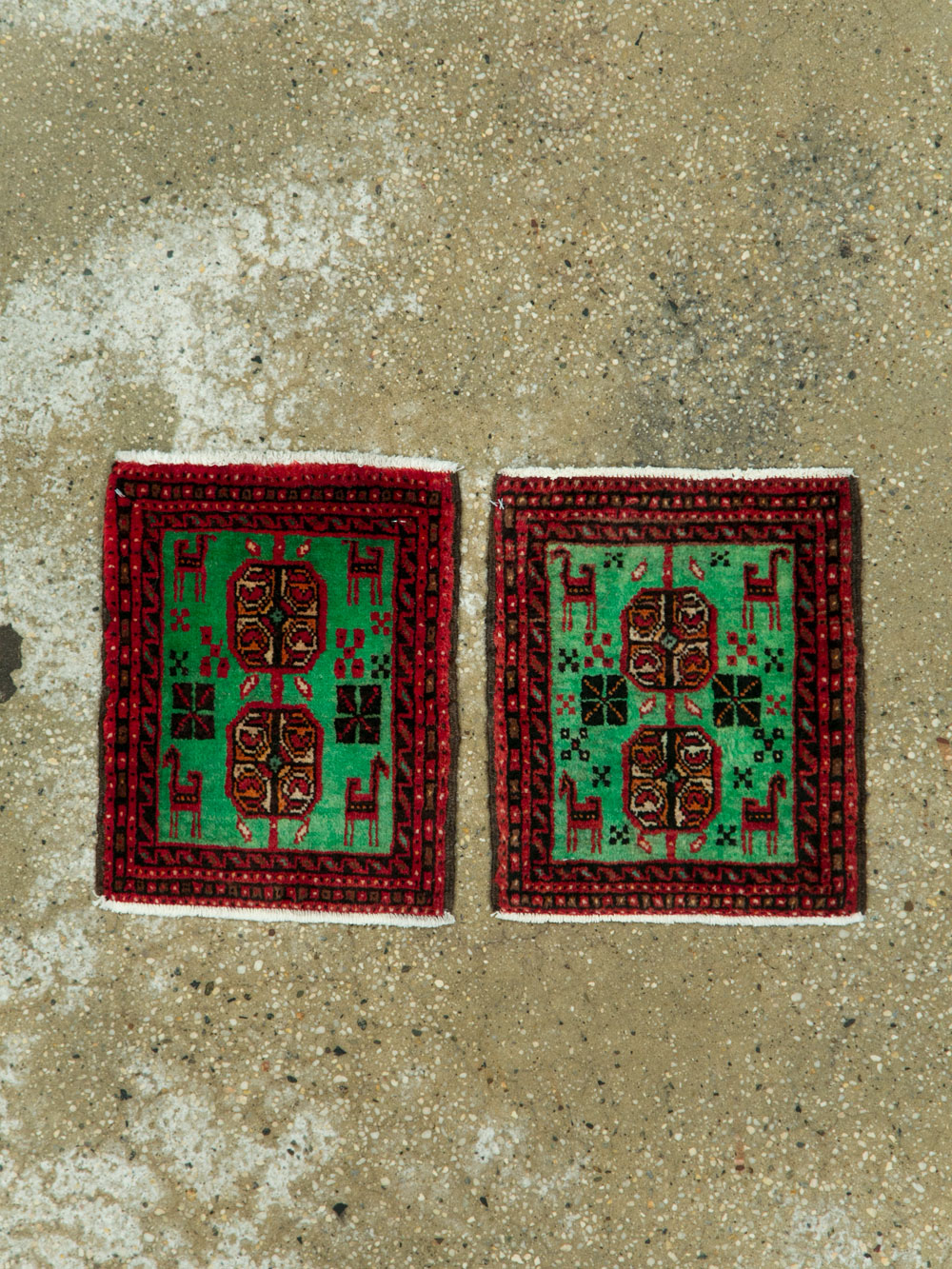 Vintage Persian Baluch Tribal Throw Rug (Pair: 2 of 4), No.27493 - Gsblank