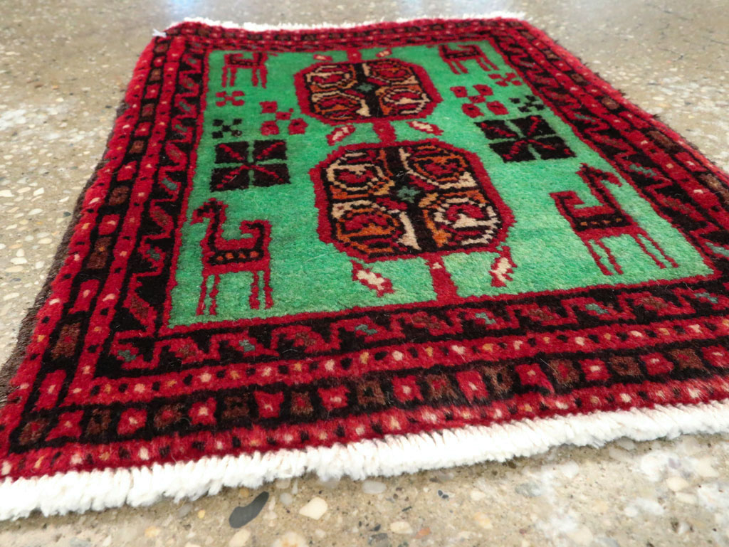Vintage Persian Baluch Tribal Throw Rug (Pair: 2 of 4), No.27493 - Gsblank