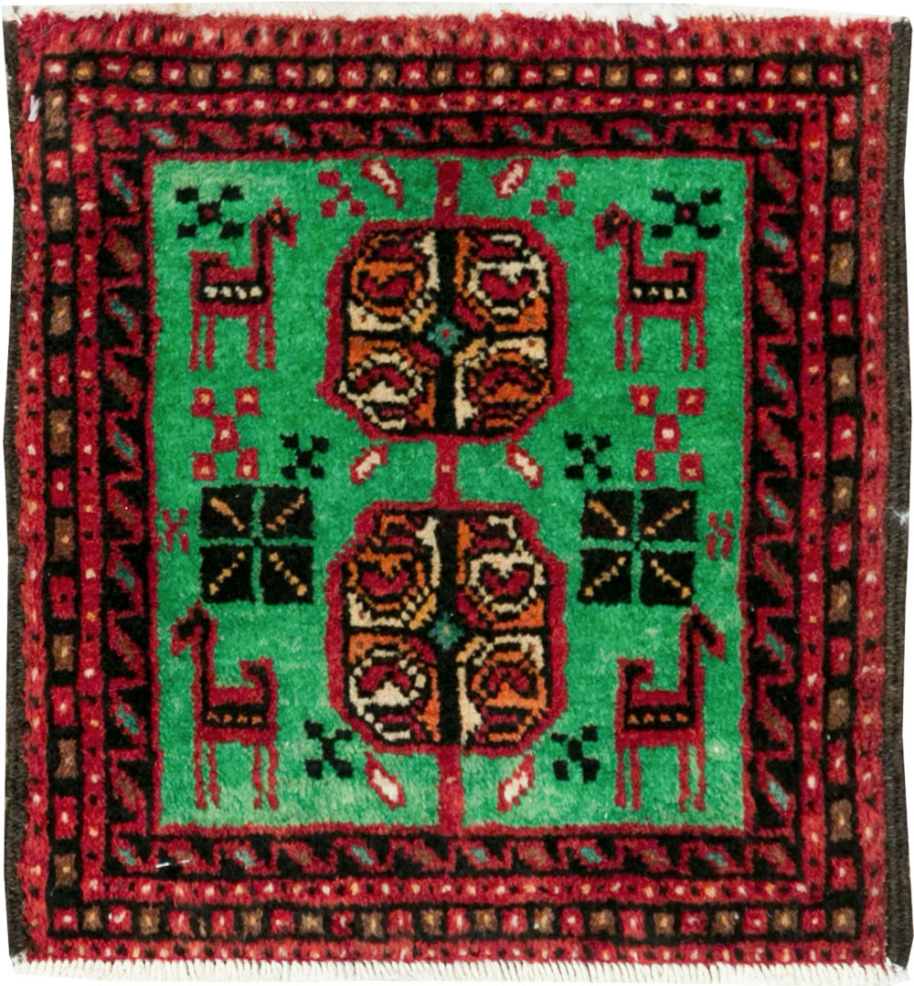 Vintage Persian Baluch Tribal Throw Rug (Pair: 3 of 4), No.27494 - Gsblank