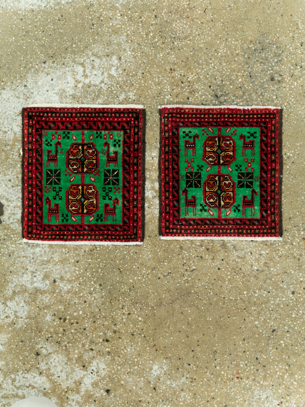 Vintage Persian Baluch Tribal Throw Rug (Pair: 3 of 4), No.27494 - Gsblank