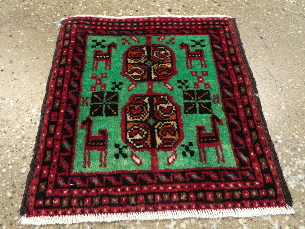 Vintage Persian Baluch Tribal Throw Rug (Pair: 3 of 4), No.27494 - Gsblank