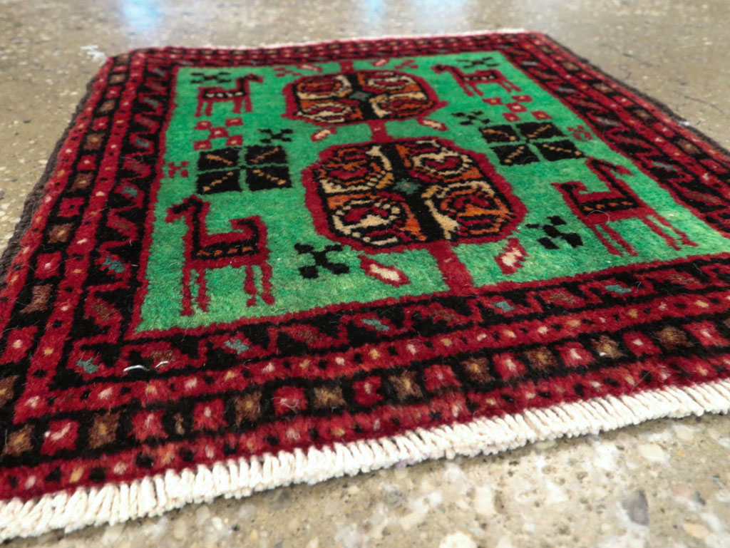 Vintage Persian Baluch Tribal Throw Rug (Pair: 3 of 4), No.27494 - Gsblank