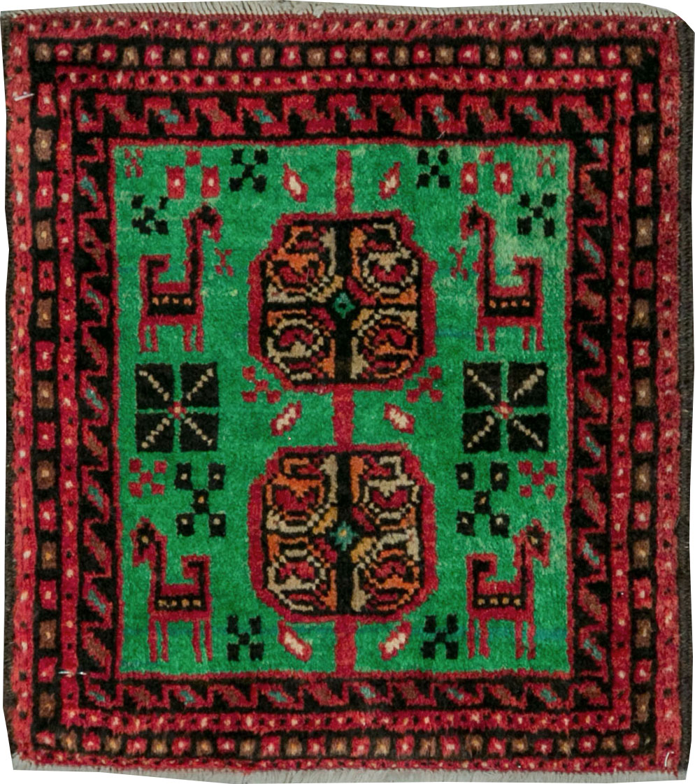 Vintage Persian Baluch Tribal Throw Rug (Pair: 4 of 4), No.27495 - Gsblank