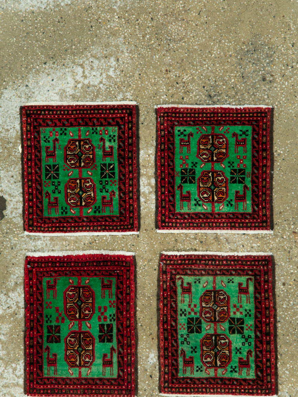 Vintage Persian Baluch Tribal Throw Rug (Pair: 4 of 4), No.27495 - Gsblank