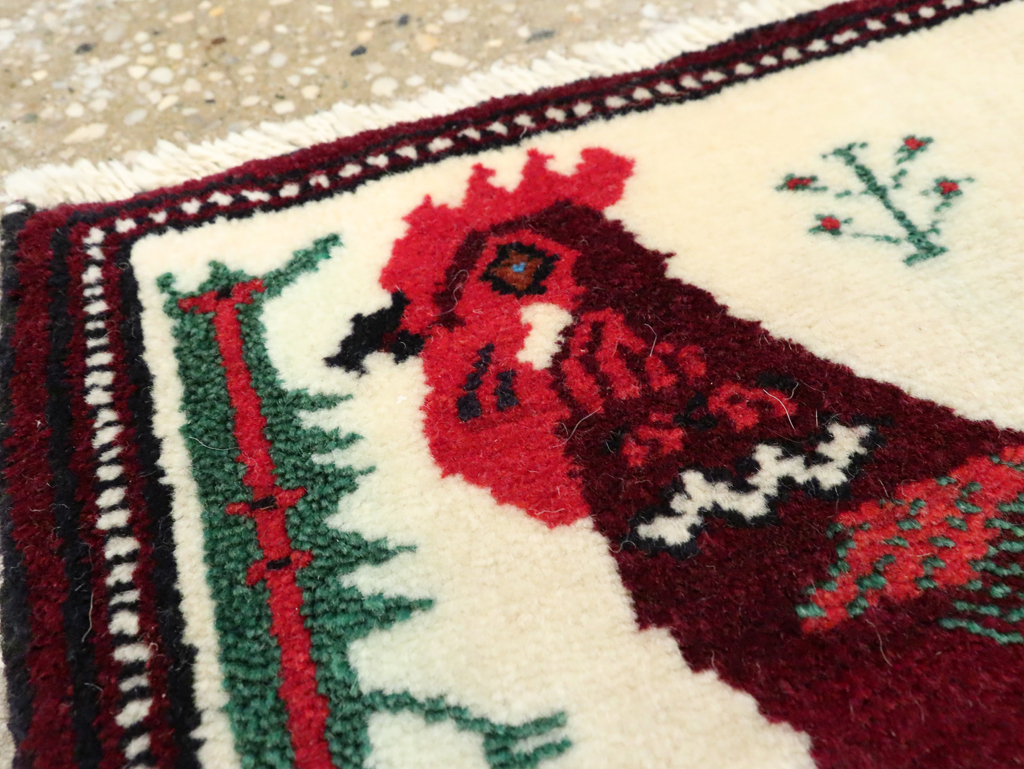 Vintage Persian Pictorial Baluch Rug (Pair: 1 of 2), No.27496 - Gsblank